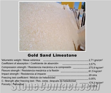 Gold Sand Limestone Slab