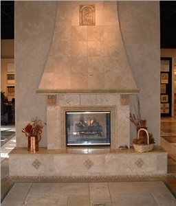 Fireplace in Travertine Antique