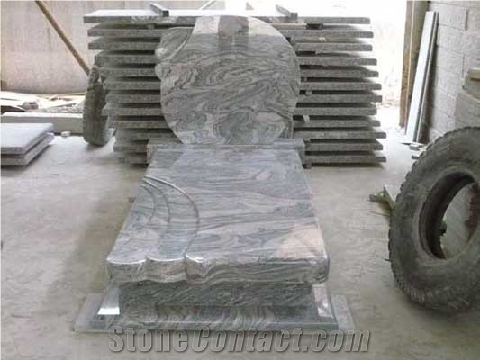 China Juparana Granite Tombstones