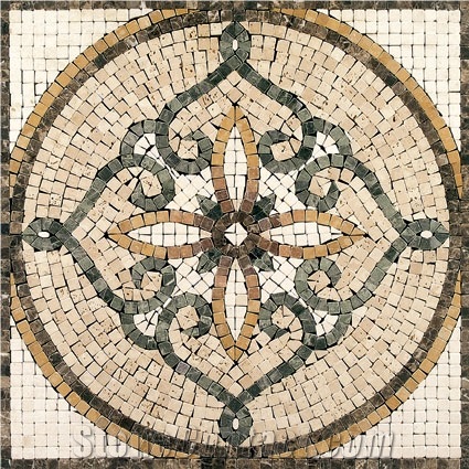 Kaleidoscope Marble Mosaic Medallion