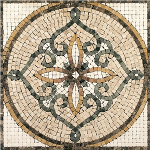 Kaleidoscope Marble Mosaic Medallion