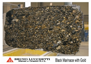 Black Marinace with Gold Slabs