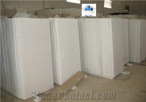Pure Crystal White Marble Tiles, Slabs