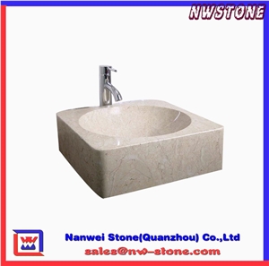 Beige Marble Bathroom Sink