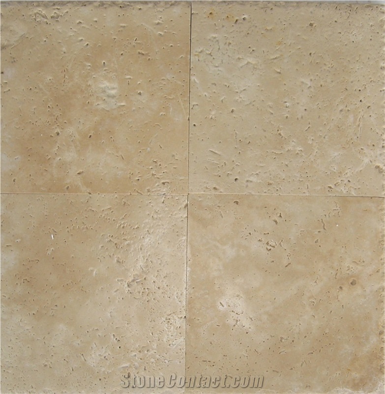 Light Travertine Brushed Chiseled Edge from Turkey