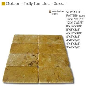Golden Travertine Tumbled Tile