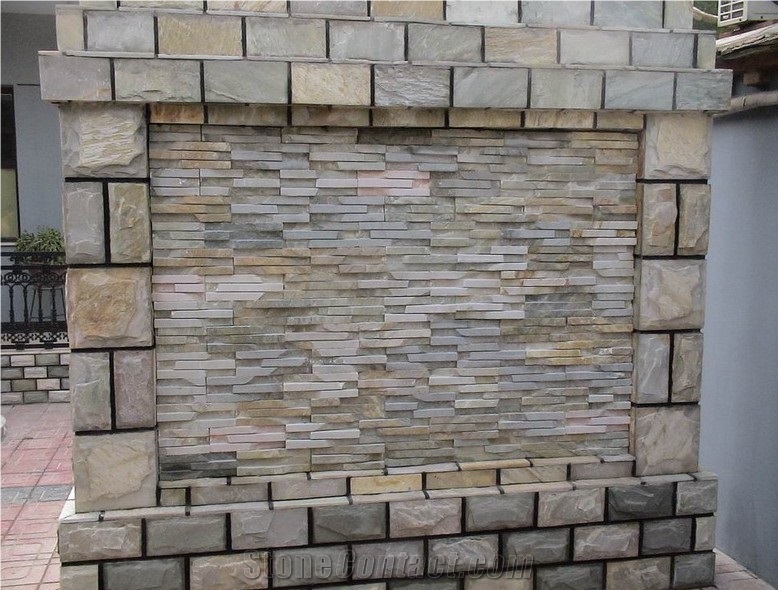 Golden Sand Slate Wall Tiles