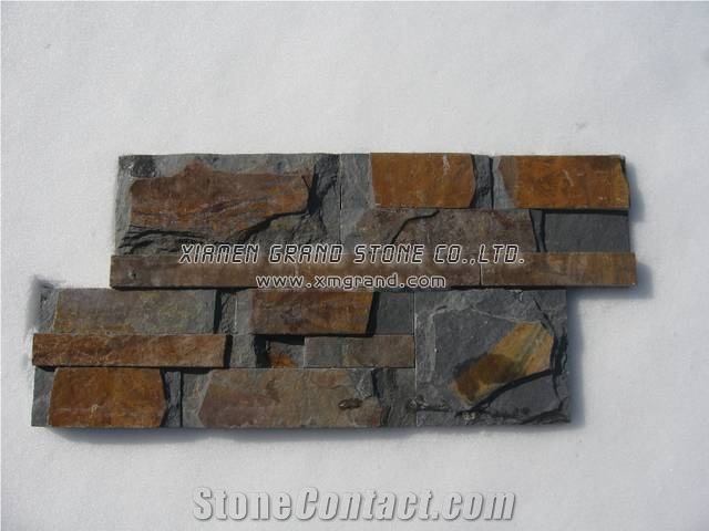 Rusty Slate Wall Cladding, Culture Stone Slate , Ledge Stone, Stone Veneer