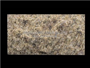 Yellow Granite Mushroom Stone Wall Cladding, Rusty Granite Mushroomed Stone Cladding
