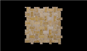 Bone Tumbled Basket Weave Mosaic