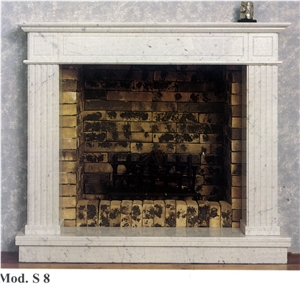 White Marble Fireplace