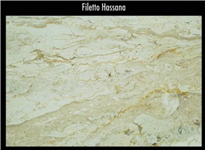 Filetto Hassana Limestone Slabs & Tiles, Egypt Bottichino Limestone, Beige Polished Tiles