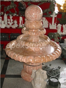 Red Agate Marble Garden Fountain