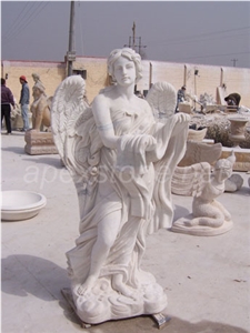 White Marble Human Statue,Angel Sculpture