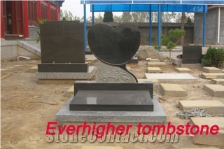 Black Granite Heart Monuments,Heart Tombstones