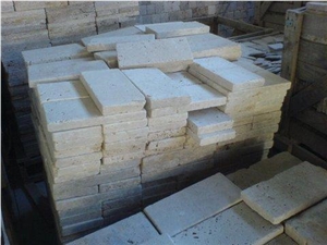 Tumbled Beige Travertine Slabs & Tiles