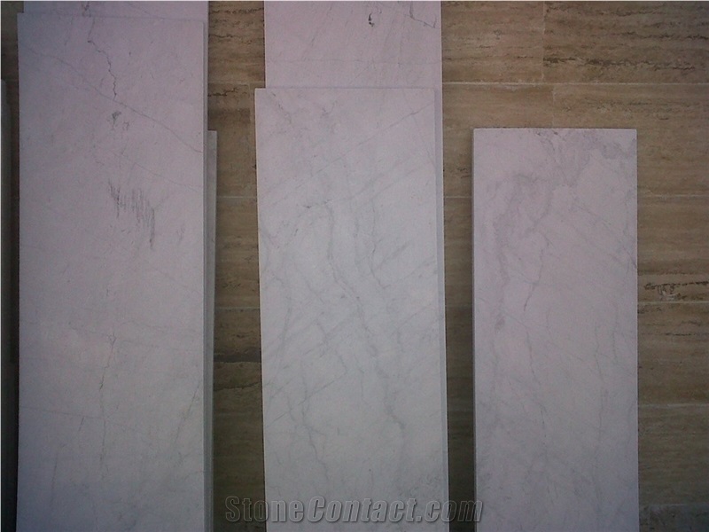 White Marble Tiles & Slabs, Floor Tiles Polished Iran