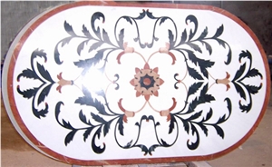 Marble Mosaic Pattern Medallion Inlay Flooring