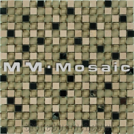 Mvs0405 Crystal Mixed Metal and Stone Mosaic