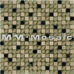 Mvs0405 Crystal Mixed Metal and Stone Mosaic