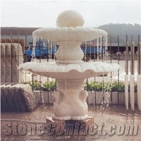 White Marble Water Fountain