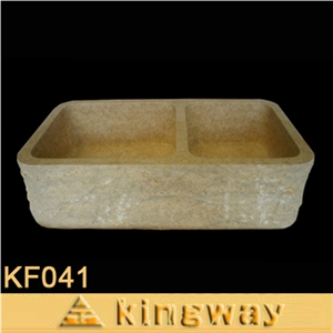 Galala Beige Marble Farmhouse Sink