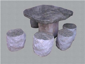 Grey Marble Bench Table