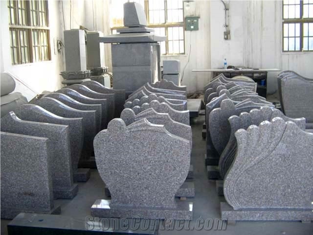 Grey Granite Gravestone