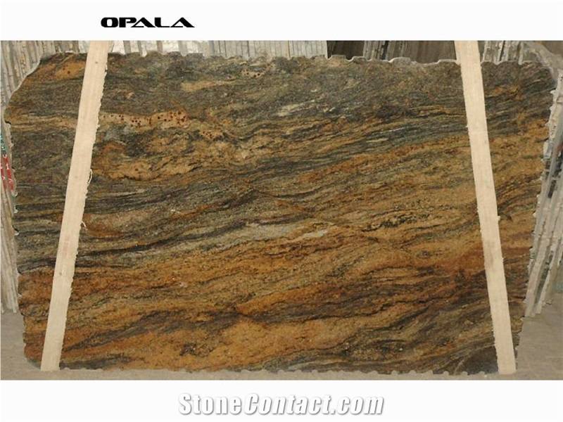 Opala Granite Slab, Brazil Brown Granite