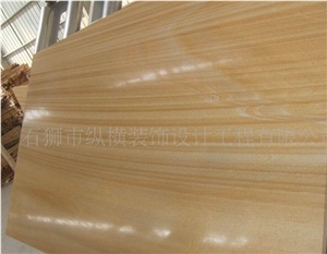 Wooden Sandstone Slabs, India Yellow Sandstone