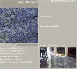 Azul Bahia Granite Floor Tile, Brazil Blue Granite