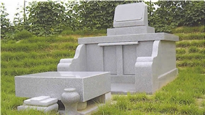G603 Grey Granite Korean Style Tombstones