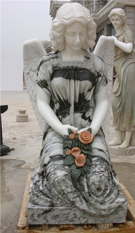 Marble Carved Angel Sculpture