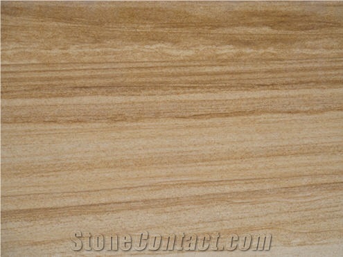 Teak Wood Sandstone Slabs & Tiles, India Yellow Sandstone