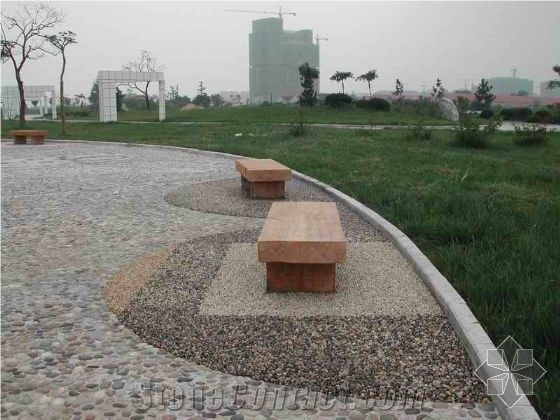 China Red Sandstone Bench