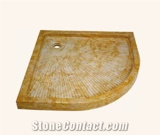 Yellow Marble Shower Tray