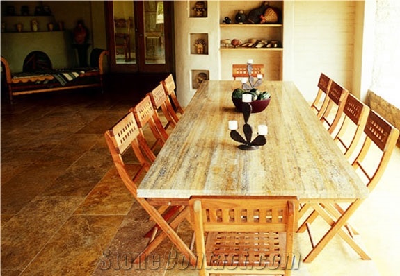 Peruvian Stone Table Top, Floor Tiles