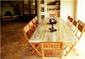 Peruvian Stone Table Top, Floor Tiles