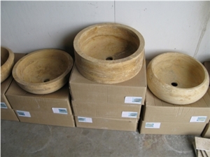 Beige Travertine Basins, Sinks