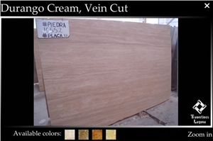 Durango Cream Travertine Vein Cut Slab