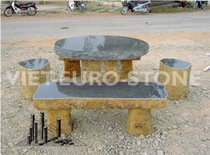 Vietnam Black Basalt Table Set