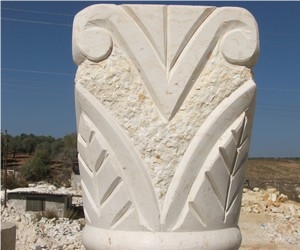 Jerusalem Bone Limestone Columns, White Limestone Columns
