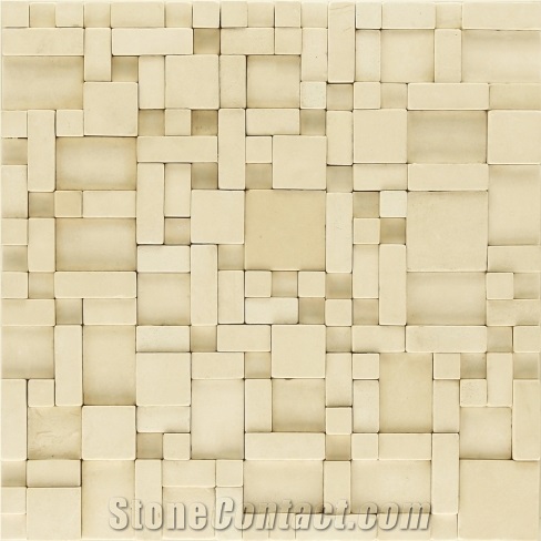 Limra Limestone Multisize Cubic Tumbled Mosaic