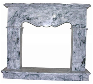 Sunny Grey Marble Fireplaces