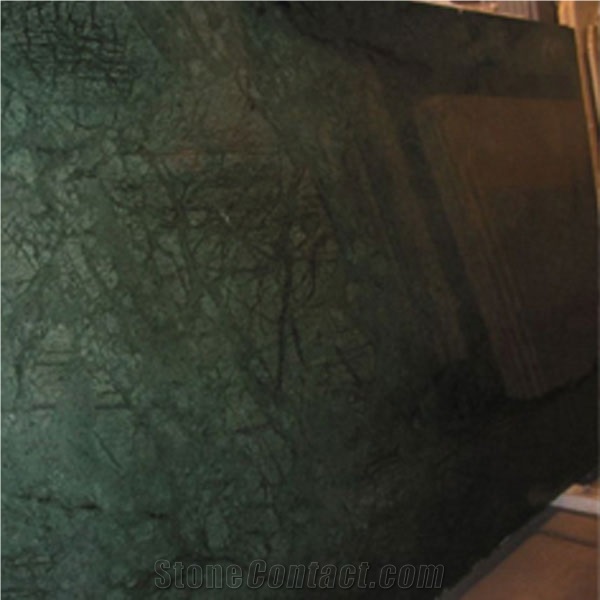 Forest Green Marble Polished Slab, India Green Marble