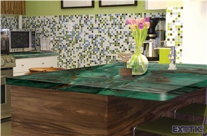 Emerald Green Kitchen Island