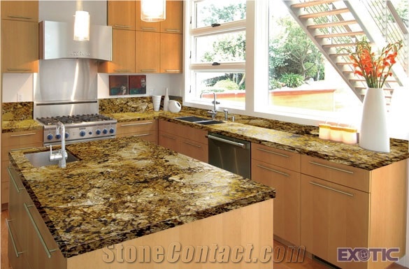 Golden Cayman Countertop From Brazil Stonecontact Com