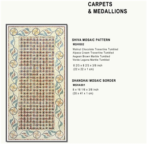 Travertine Mosaic Carpets Medallion