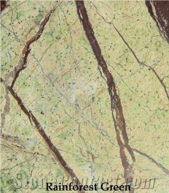 Rain Forest Green Marble Slabs & Tiles, India Green Marble