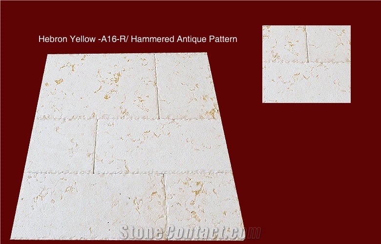 Hebron Yellow Hammered Antique Pattern